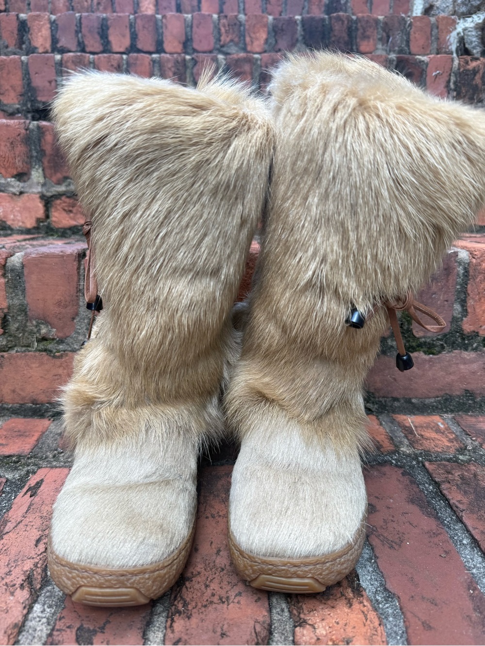 Overland Italy Après Ski Boots EU 40 Leather Fur Winter Snow Boots Women’s 9